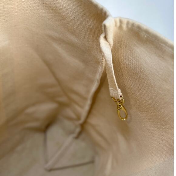 L.L. Bean Boat Tote Canvas Burgundy Trim - Picture 6 of 9